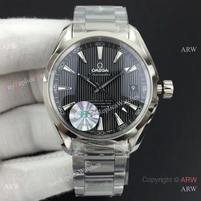 Swiss Copy Omega Seamaster Aqua Terra 150M 8500 Watch Black Vertical motif Dial